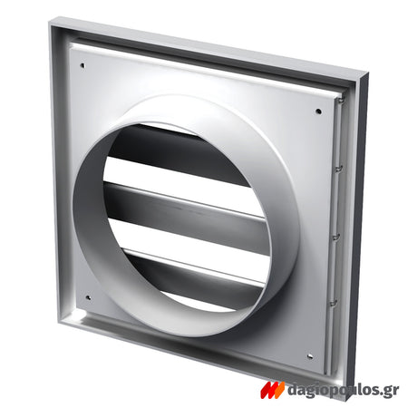 Vents MV 100 J Καπάκι Σχάρα Κλεισίματος Πλαστικό Φ100mm 154mm x 154mm Τετράγωνο ΛΕΥΚΟ