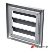 Vents MV 125 J Καπάκι Σχάρα Κλεισίματος Πλαστικό Φ125mm 187mm x 187mm Τετράγωνο ΛΕΥΚΟ