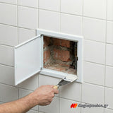 Vents Θυρίδα Πρόσβασης (Επίσκεψης) Ανοιγόμενη Πλαστική Τετράγωνη 200mm x 200mm ΛΕΥΚΗ