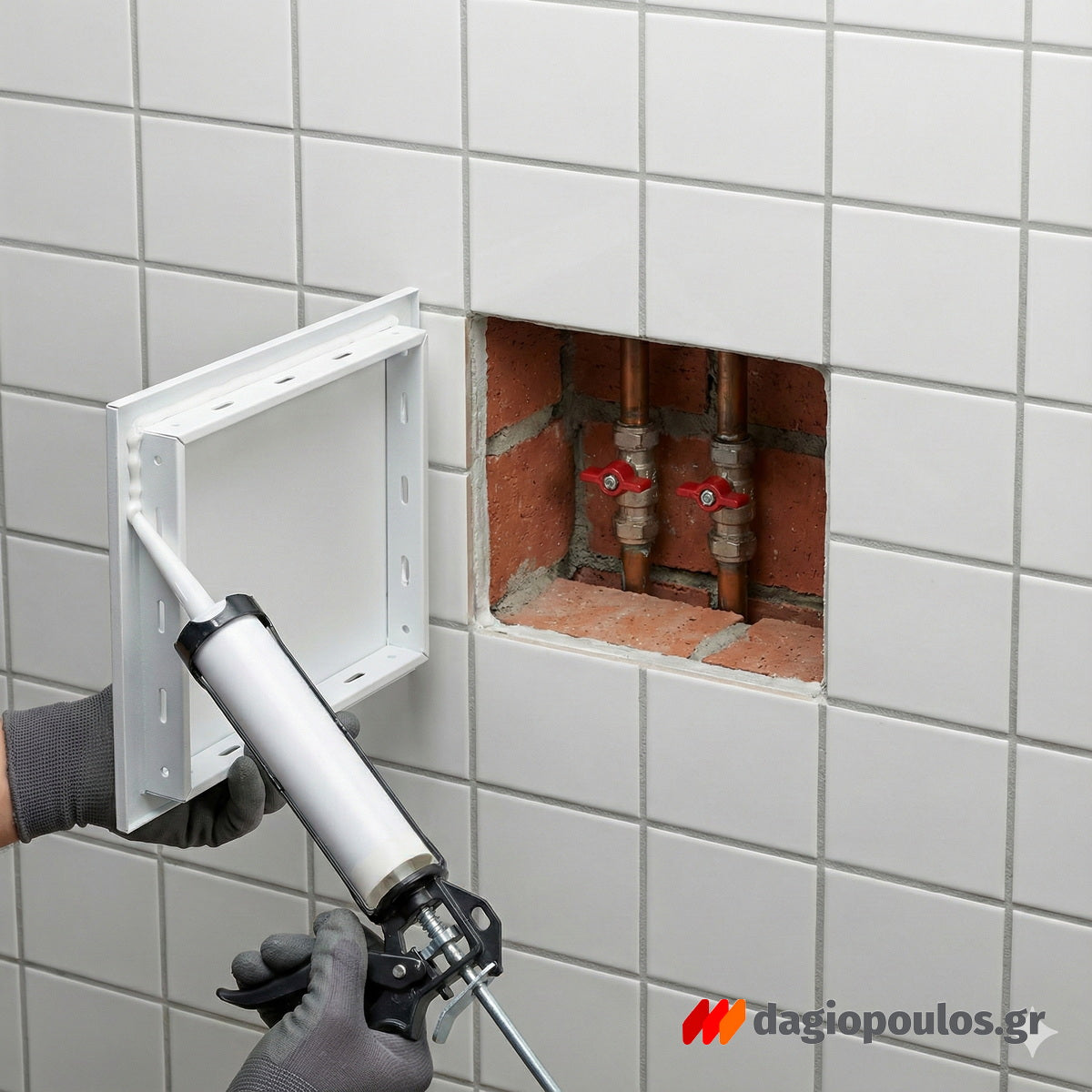 Vents Θυρίδα Πρόσβασης (Επίσκεψης) Ανοιγόμενη Πλαστική Τετράγωνη 200mm x 200mm ΛΕΥΚΗ