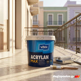 Vitex Acrylan Max Ακρυλικό Χρώμα Εξωτερικών Τοίχων Νέας Τεχνολογίας