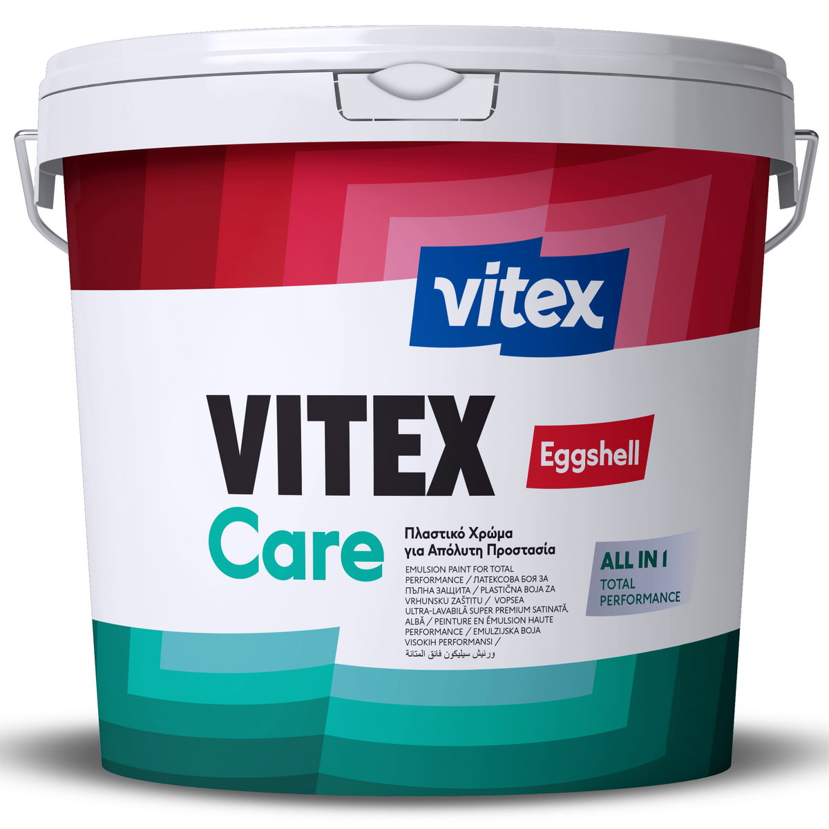 Vitex Care Eggshell Υψηλής Ποιότητας Πλενόμενο Πλαστικό Χρώμα Με Ματ Βελουτέ Εμφάνιση Λευκό
