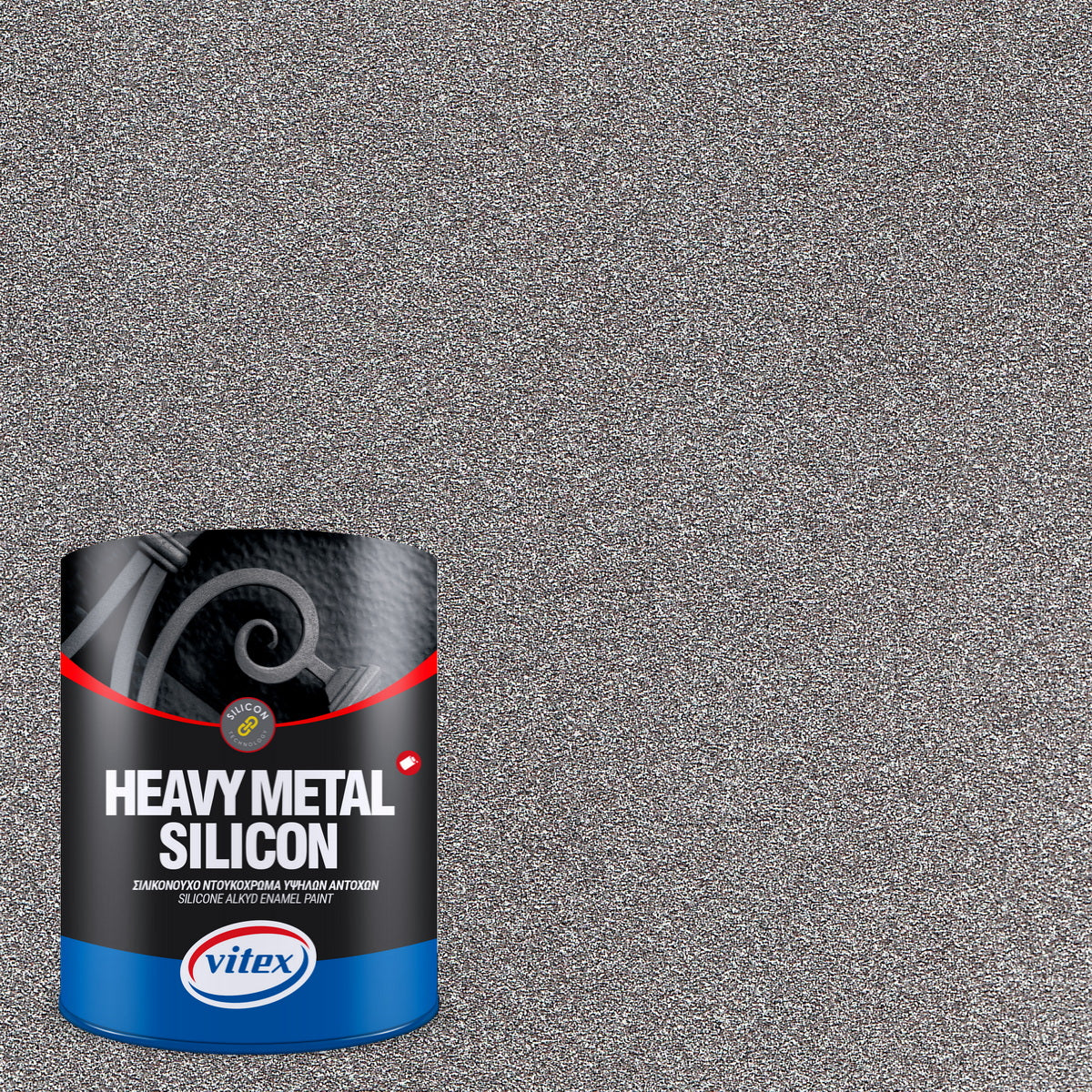 Vitex Heavy Metal Silicon Effect Σιλικονούχο Ντουκόχρωμα Ανάγλυφης Χροιάς Graphite 750 ml
