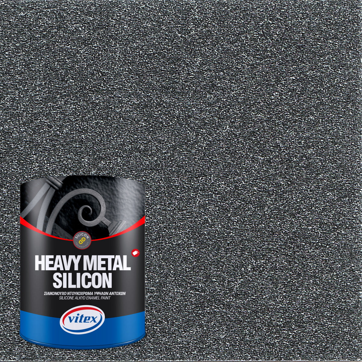 Vitex Heavy Metal Silicon Effect Σιλικονούχο Ντουκόχρωμα Ανάγλυφης Χροιάς 765 TITAN 750 ml