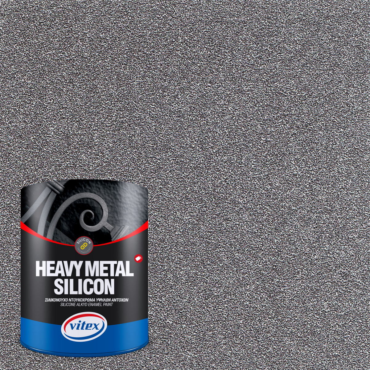 Vitex Heavy Metal Silicon Effect Σιλικονούχο Ντουκόχρωμα Ανάγλυφης Χροιάς 772 AMETHYST 750 ml