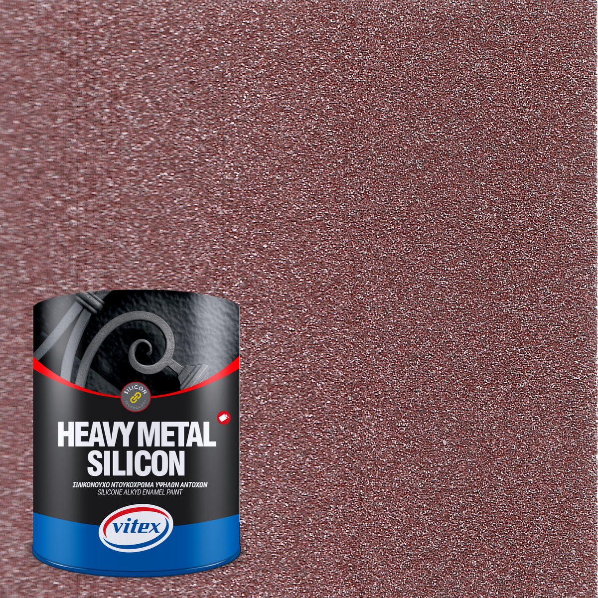 Vitex Heavy Metal Silicon Effect Σιλικονούχο Ντουκόχρωμα Ανάγλυφης Χροιάς 773 SOLID 750 ml