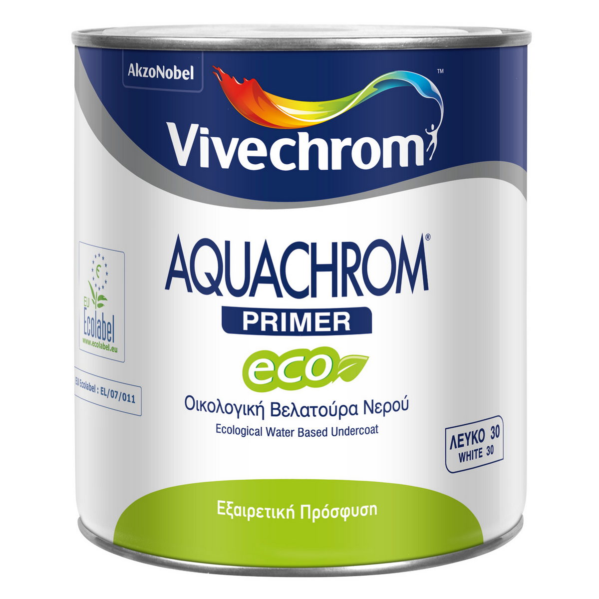 Vivechrom Aquachrom Primer Eco Οικολογική Βελατούρα Νερού Λευκή 2.5Ltr