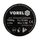 Vorel 80751 Παλάγκο Αλυσίδας (Γερανάκι) Με Γάντζο 1 Ton