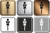 Πινακίδα Σήμανσης WC Aκρυλικό Plexiglass “WC LADIES” 110mm x 110mm