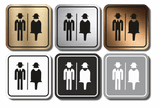 Πινακίδα Σήμανσης WC Aκρυλικό Plexiglass “WC” 110mm x 110mm