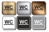 Πινακίδα Σήμανσης WC Aκρυλικό Plexiglass “WC” 110mm x 110mm