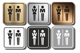 Πινακίδα Σήμανσης WC Aκρυλικό Plexiglass “WC” 110mm x 110mm