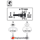 Wolfcraft 2139000 Βάση - Αντάπτορας Δραπάνου Με Άξονα 8mm