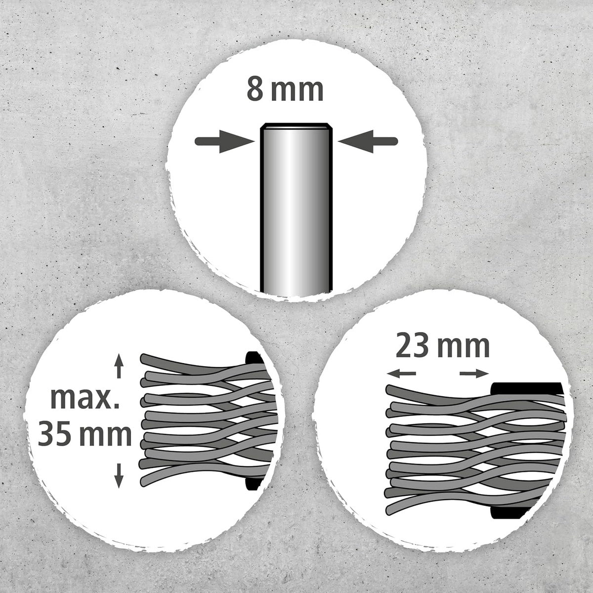 Wolfcraft 2265000 Συρμάτινη Βούρτσα 80mm x 35mm