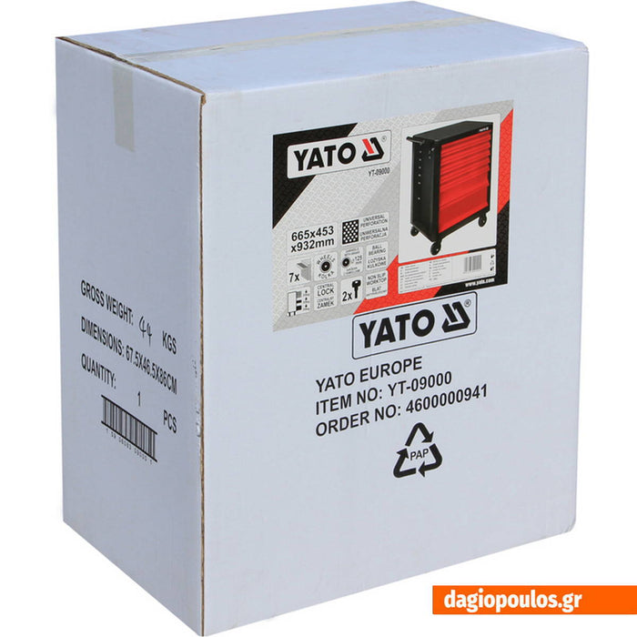 Yato YT-09000 Εργαλειοφόρος Τροχήλατος 7 Συρταριών | dagiopoulos.gr