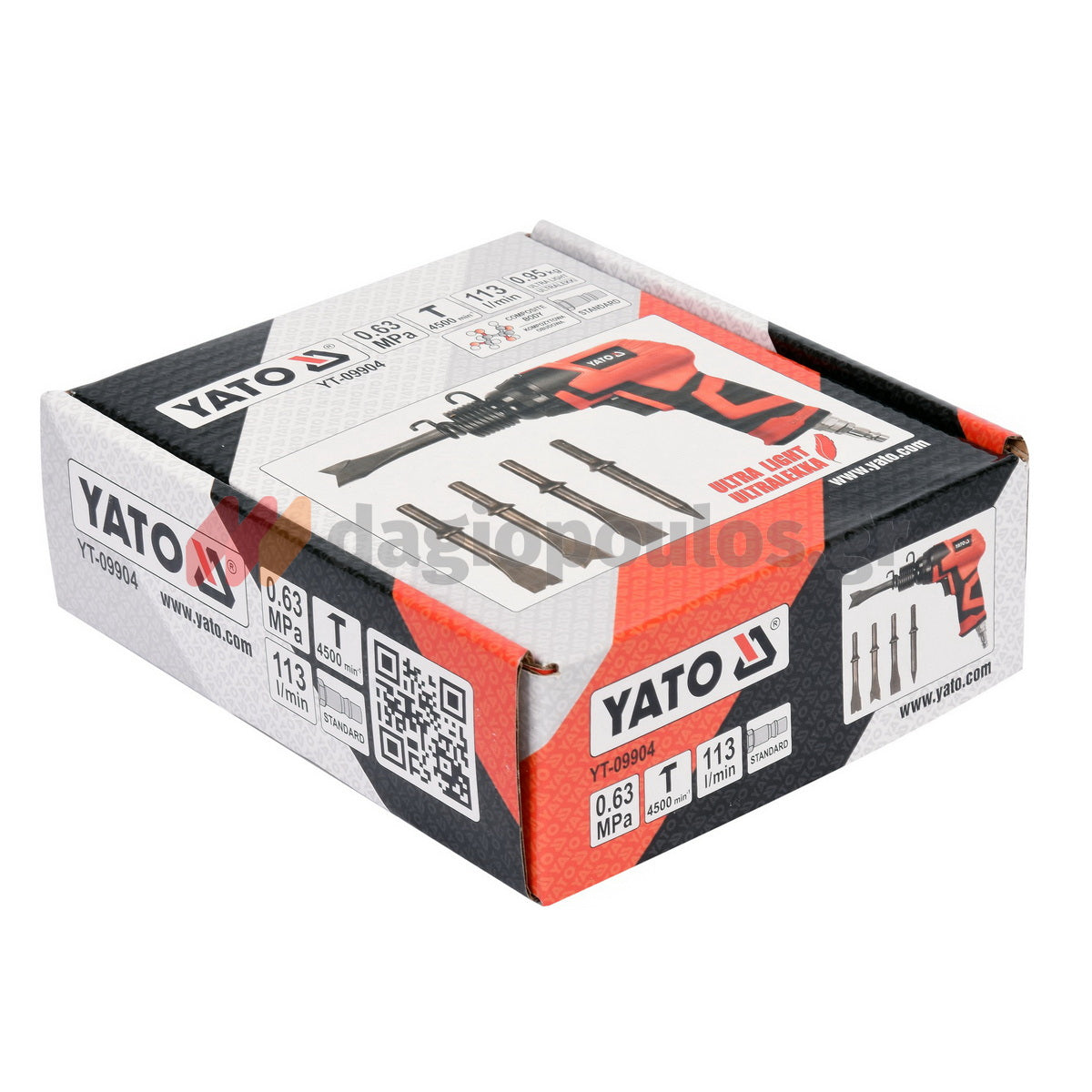 Yato YT-09904 Κοπίδι Αέρος (Αεροκόπιδο) Με Εξαρτήματα
