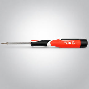Κατσαβίδι χειρός ακριβείας Yato YT-25853 Torx T6 x 50mm με περιστρεφόμενη κεφαλή σε γκρι φόντο — επίσημη φωτογραφία σειράς