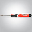 Κατσαβίδι χειρός ακριβείας Yato YT-25857 Torx T10 x 50mm με περιστρεφόμενη κεφαλή σε γκρι φόντο — επίσημη φωτογραφία σειράς