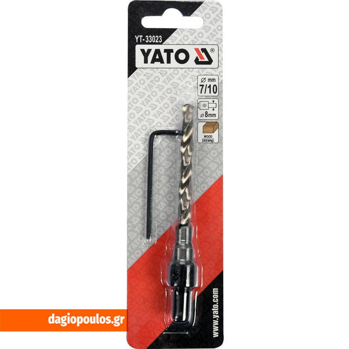 Yato YT-33023 Τρυπάνι Φρέζας 7-10mm Ξύλου & Μαλακών Πλαστικών Με Stop Ρυθμιζόμενο | Dagiopoulos.gr