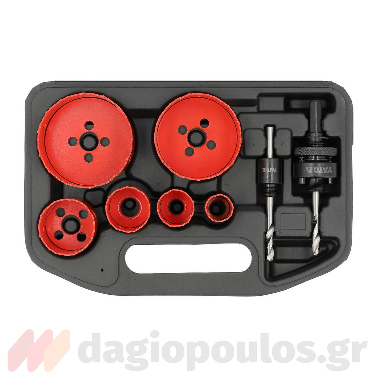 Yato YT-3380 Συλλογή Ποτηροτρύπανα & Κεντραδόροι 22mm-73mm Σετ 8 Τεμ Σε Βαλίτσα