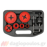 Yato YT-3380 Συλλογή Ποτηροτρύπανα & Κεντραδόροι 22mm-73mm Σετ 8 Τεμ Σε Βαλίτσα