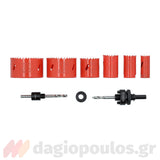 Yato YT-3380 Συλλογή Ποτηροτρύπανα & Κεντραδόροι 22mm-73mm Σετ 8 Τεμ Σε Βαλίτσα