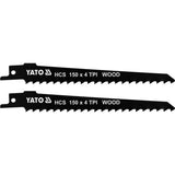 Yato YT-33921 Λάμες Σπαθοσέγας (Σεγάτσας) Για Ξύλο Μέταλλο HCS 4TPI 150mm Σετ 2 Τεμ
