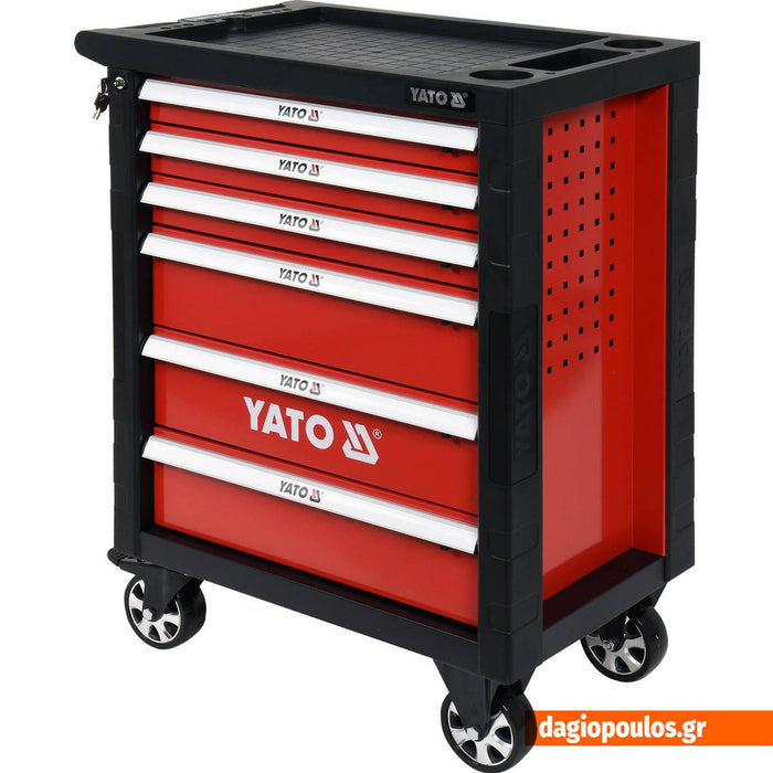 Yato YT-55300 Εργαλειοθήκη Τροχήλατη Με 6 Συρτάρια & 117 Επαγγελματικά Εργαλεία | dagiopoulos.gr
