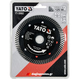 Yato YT-59982 Turbo Δίσκος Διαμαντέ (Διαμαντόδισκος) Κοπής Δομικών Υλικών, Μπετόν, Πέτρας, Τούβλων 125mm
