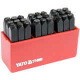 Yato ΥΤ-6862 Χτυπητά Γράμματα Για Μαρκάρισμα Σήμανση ΛΑΤΙΝΙΚΑ 6mm Σετ 27 Τεμ