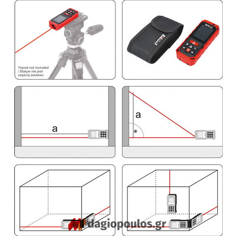 Yato YT-73127 Επαγγελματικός Μετρητής Αποστάσεων Laser 4.5V 60mtr