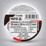 Yato YT-81656 Ταινία Μονωτική Ηλεκτρολόγων 19mmx 20mtr ΛΕΥΚΗ