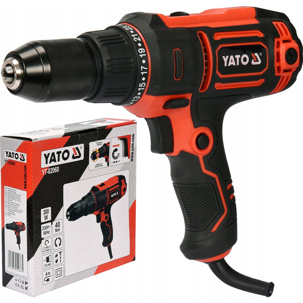 Yato YT-82060 Ηλεκτρικό Δραπανοκατσάβιδο Περιστροφικό 300W