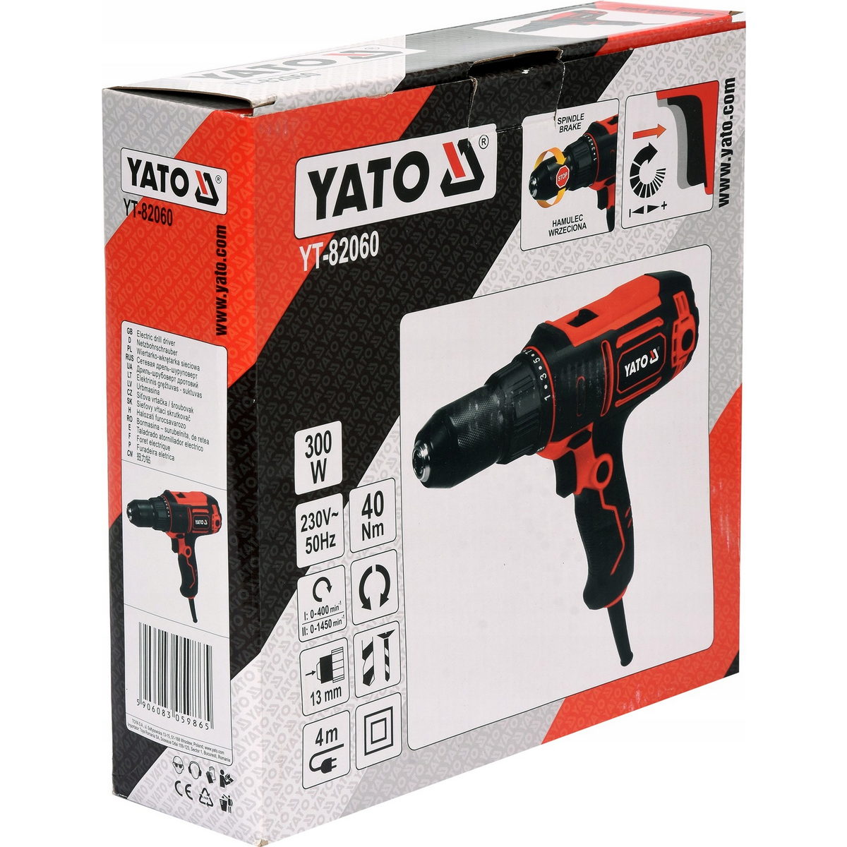 Yato YT-82060 Ηλεκτρικό Δραπανοκατσάβιδο Περιστροφικό 300W