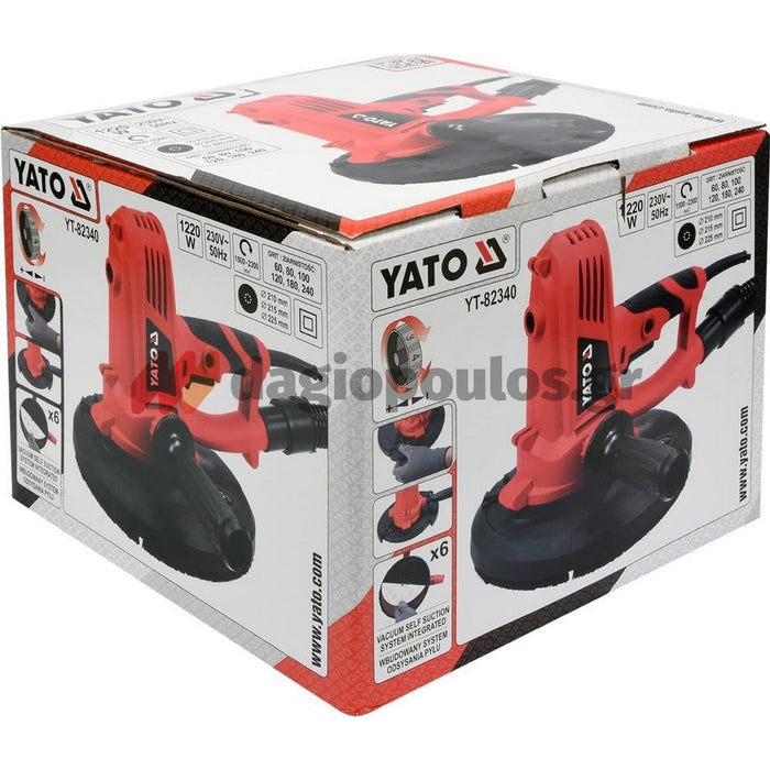 Yato YT-82340 Επαγγελματικό Τριβείο Τοίχου - Μπετού 1220Wat 225mm | Dagiopoulos.gr