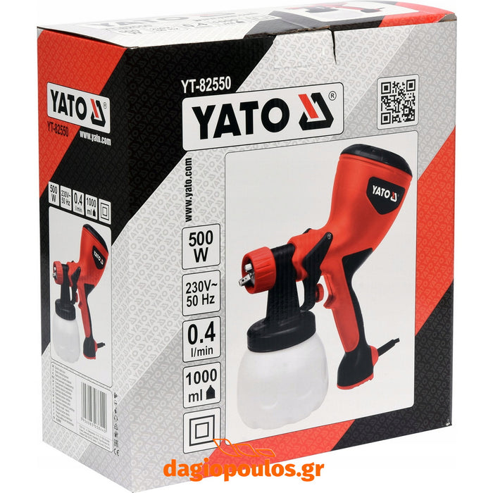 Yato YT-82550 Πιστόλι Βαφής Ηλεκτρικό 500W | Dagiopoulos.gr