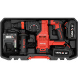 Yato YT-827724 SDS Plus Brushless Πνευματικό Πιστολέτο Μπαταρίας 18V Li-Ion 2.8J Με 2 Μπαταρίες 4.0Ah