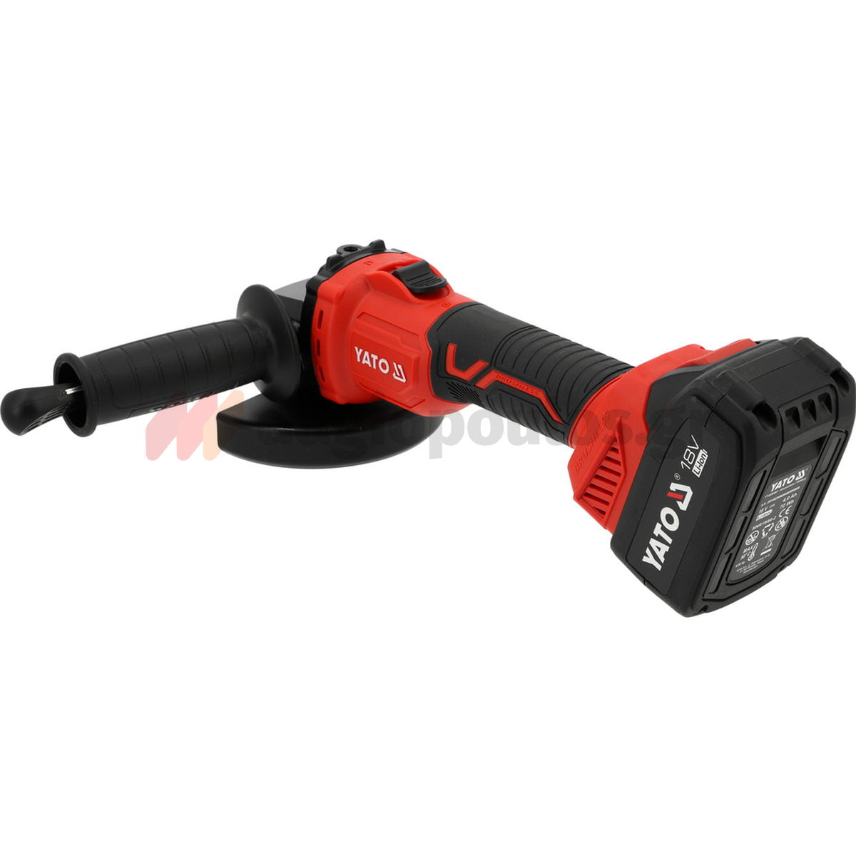 Yato YT-828252 Brushless Γωνιακός Τροχός Μπαταρίας 18V Li-Ion 125mm Με 2 Μπαταρίες 4.0Ah