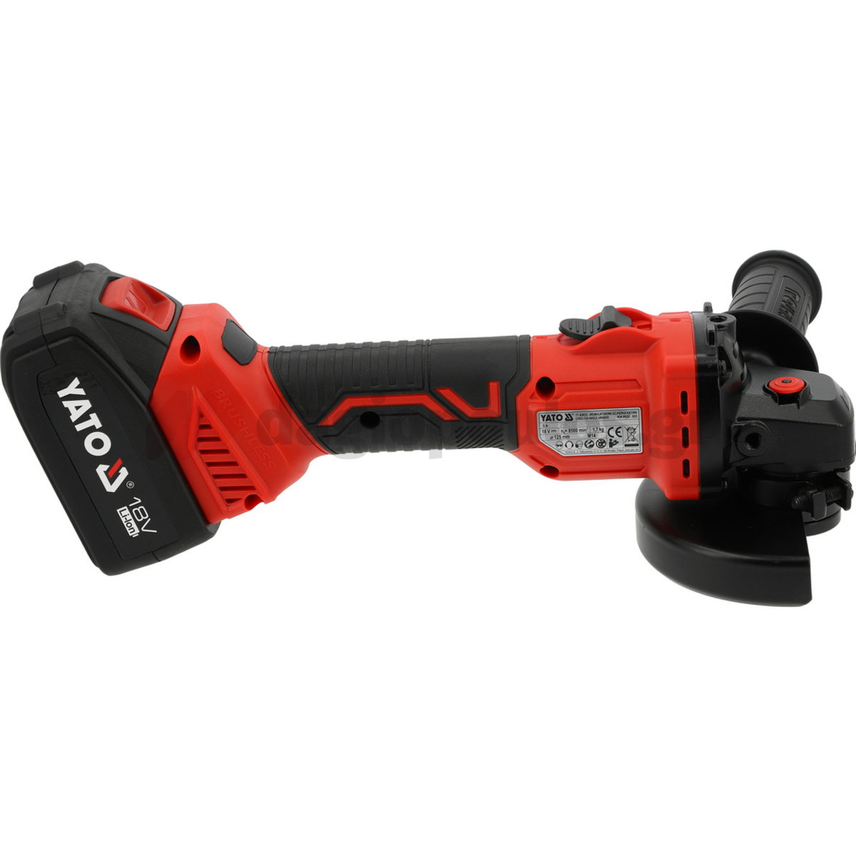 Yato YT-828252 Brushless Γωνιακός Τροχός Μπαταρίας 18V Li-Ion 125mm Με 2 Μπαταρίες 4.0Ah
