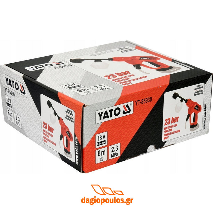 Yato YT-85930 Πλυστικό Μπαταρίας 18V Solo 23 Bar SOLO| Dagiopoulos.gr