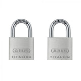 Abus 64Τi/20 Titalium Λουκέτα Ασφαλείας 20mm Σετ 2 Τεμ ΟΜΟΙΟ ΚΛΕΙΔΙ