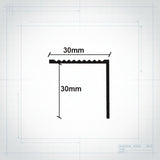 Προφίλ Παρκέ - Laminate Γωνιά 30mm x 30mm x 2750mm Χρυσό