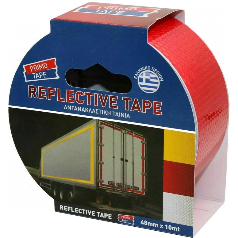 Aντανακλαστική Tαινία Aσφαλείας Reflective Tape 48mmx10mtr Κόκκινη
