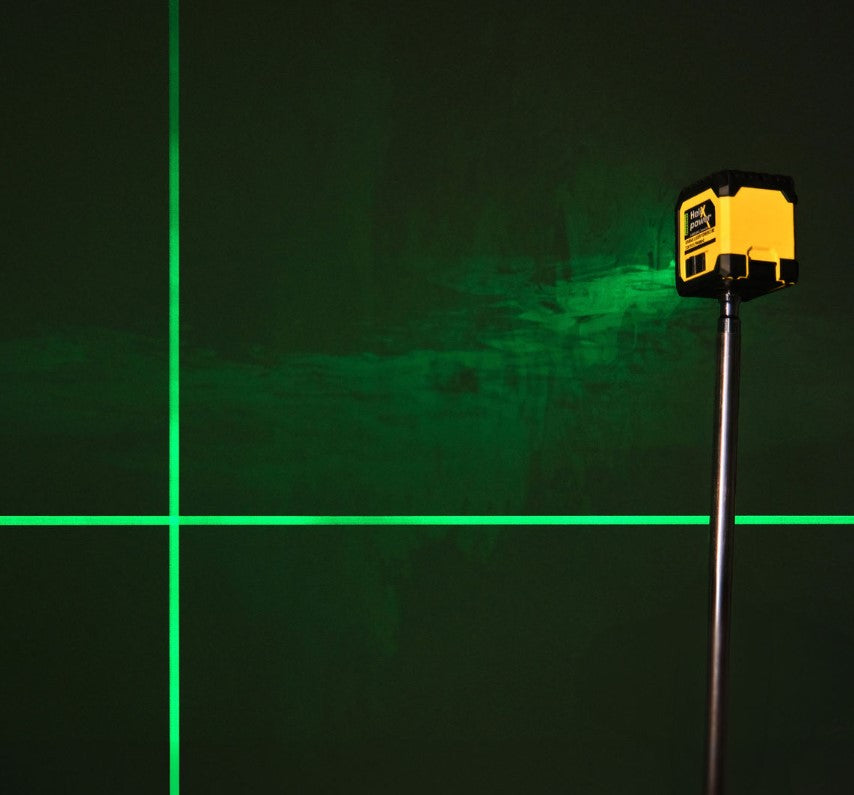 HelixPower Powercube Αλφάδι laser Σταυρού Γραμμής Πράσινης Δέσμης