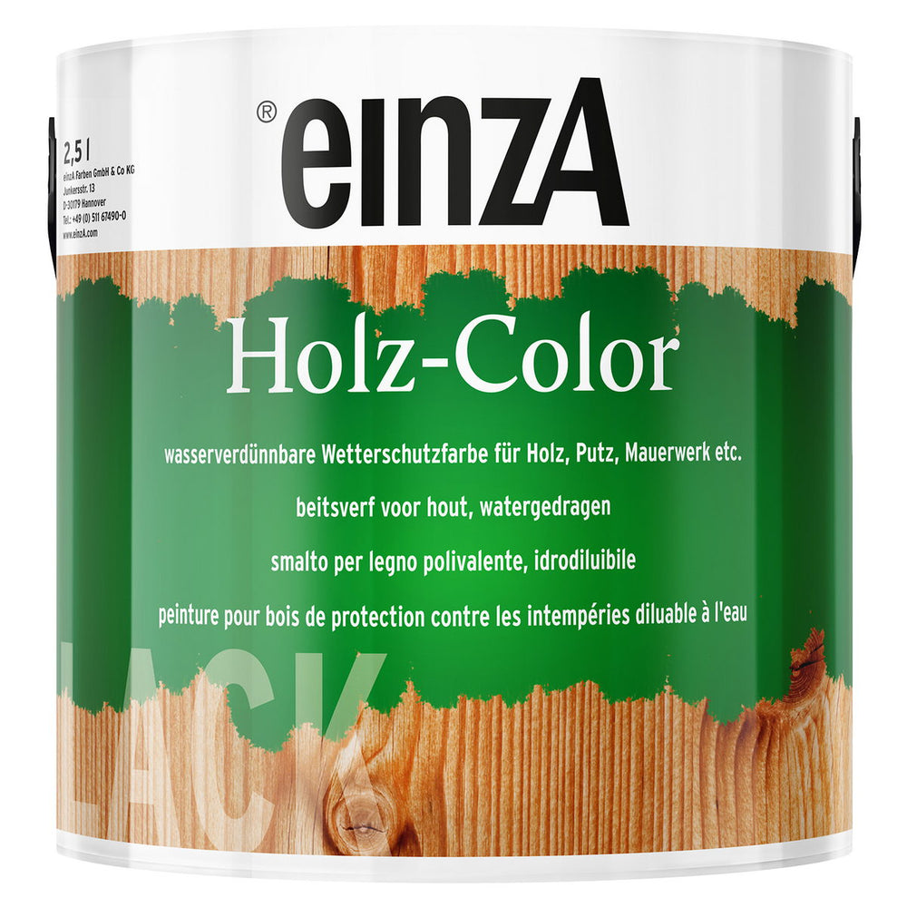 einzA Holz-Color Wetterschutz Χρώμα Εμποτισμού Προστασίας Ξύλινων Επιφανειών Άοσμο Νερού ΛΕΥΚΟ