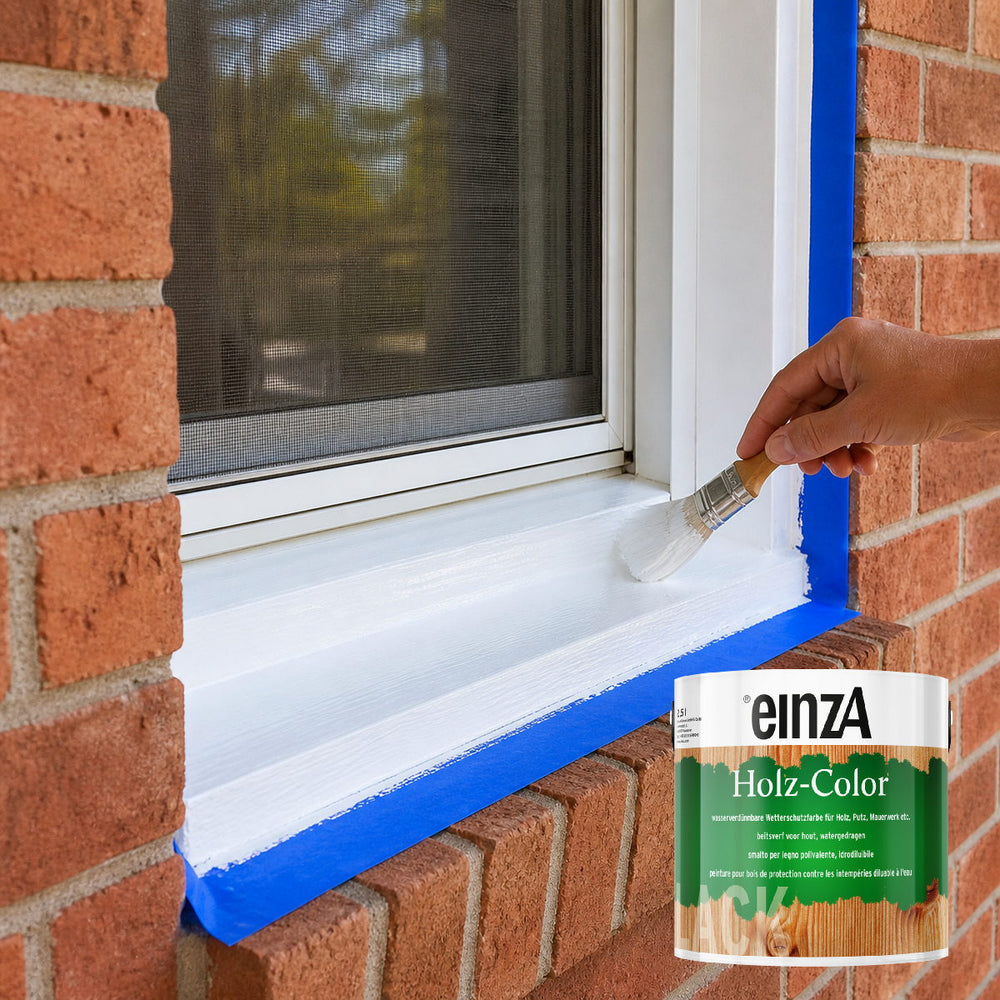 einzA Holz-Color Wetterschutz Χρώμα Εμποτισμού Προστασίας Ξύλινων Επιφανειών Άοσμο Νερού ΛΕΥΚΟ