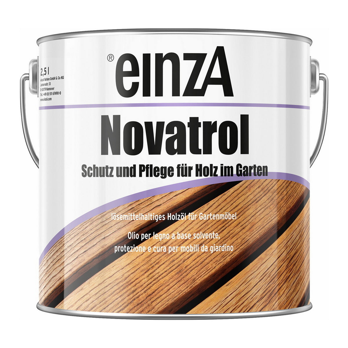 einzA Novatrol Holzöl Λάδι Συντήρησης & Προστασίας Decks & Δαπέδων Κήπου Ματ ΑΧΡΩΜΟ (FARBLOS)