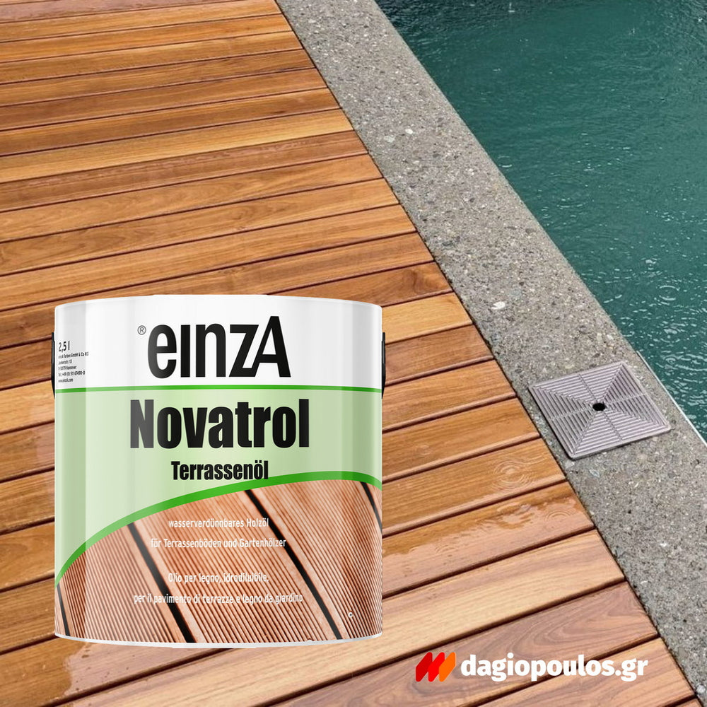 einzA Novatrol Terrassenöl UV-natur Λάδι Συντήρησης & Προστασίας Decks & Δαπέδων Κήπου Νερού Ματ ΑΧΡΩΜΟ (FARBLOS)
