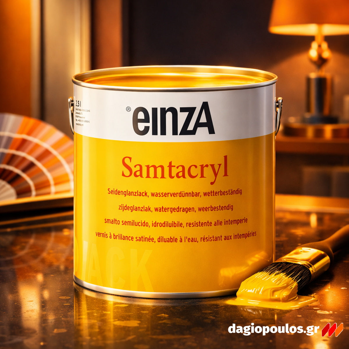 einzA Samtacryl Seidenglanzlack Ρεπολίνη Νερού Πολυουρεθάνης Οικολογική Σατινέ ΔΙΑΦΟΡΕΣ ΑΠΟΧΡΩΣΕΙΣ
