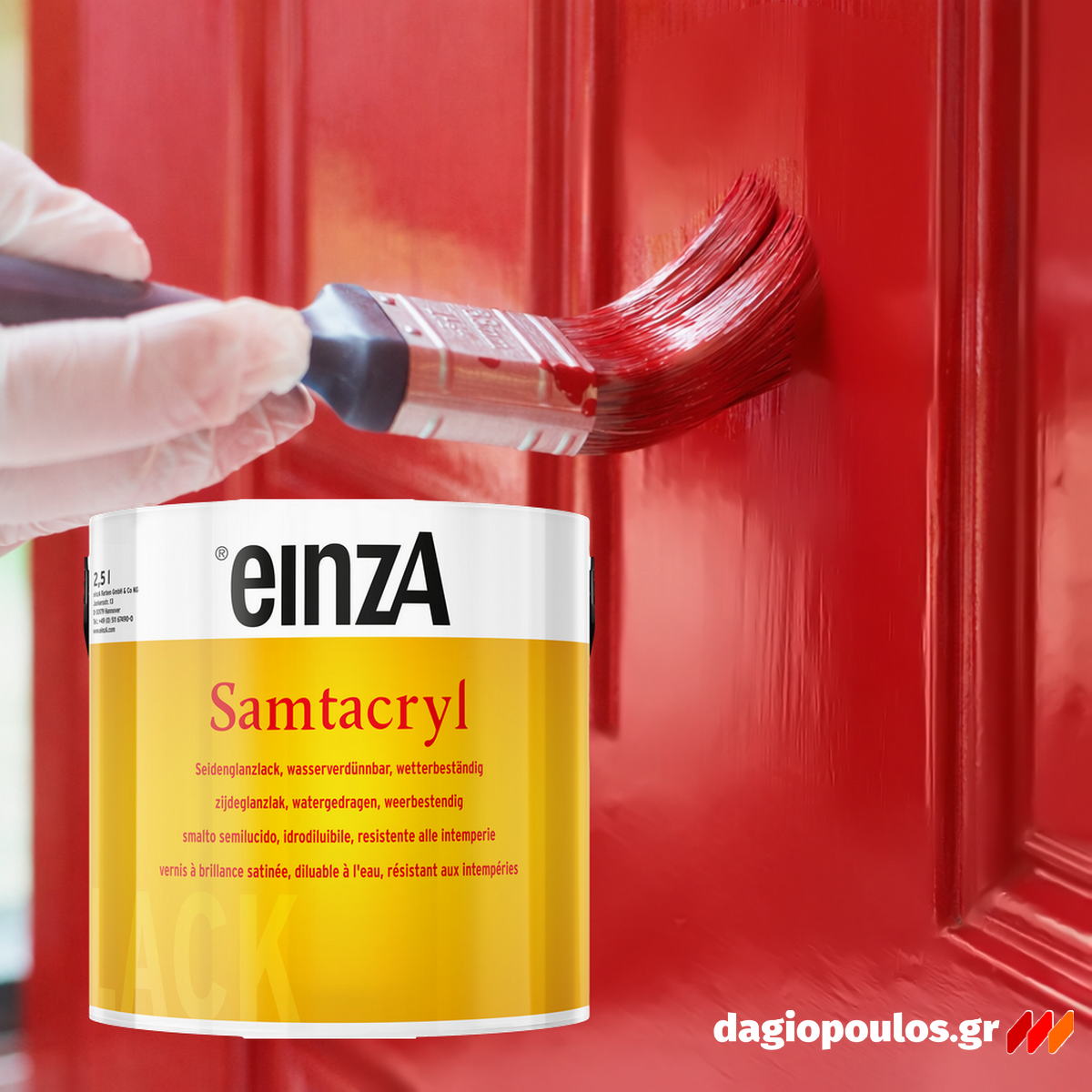 einzA Samtacryl Seidenglanzlack Ρεπολίνη Νερού Πολυουρεθάνης Οικολογική Σατινέ ΔΙΑΦΟΡΕΣ ΑΠΟΧΡΩΣΕΙΣ